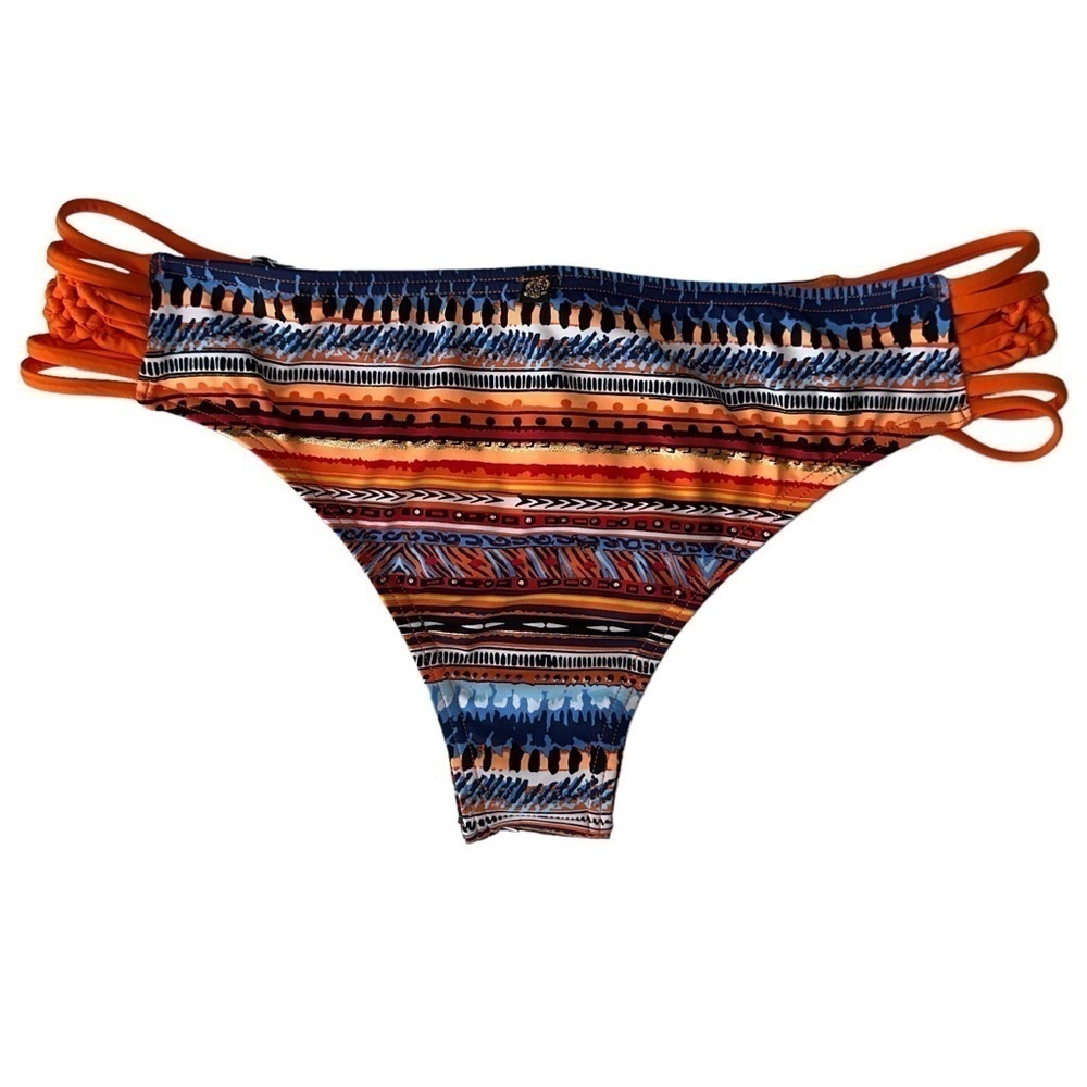 NWT LA VIE EN ROSE BIKINI BOTTOM SIZE S  ORANGE SIDE BANDS - Picture 3 of 15